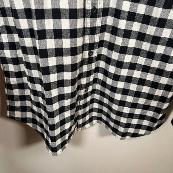 Carhartt Rugged Flex Flannel Shirt Size Medium Black Relaxed Fit Plaid Work - Picture 7 of 10